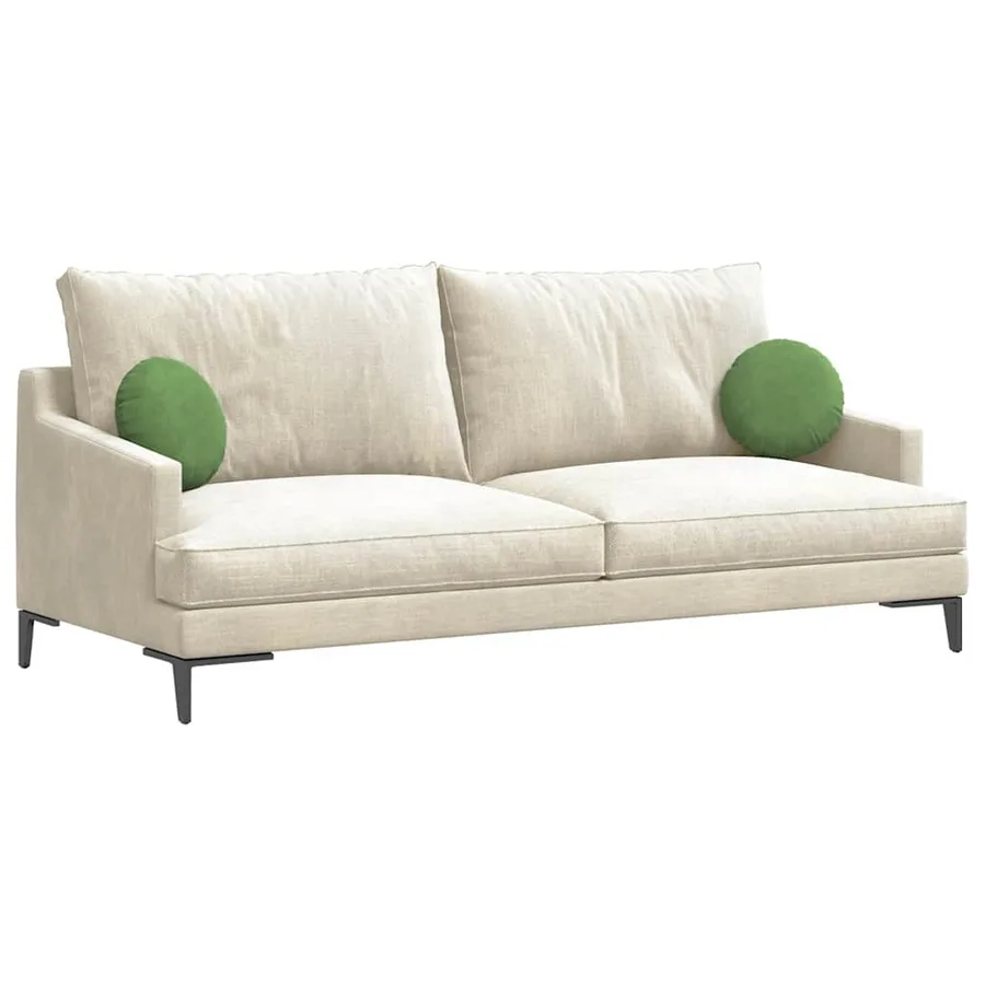Coussins de siège 2 pcs Vert clair Ø30 x 13 cm Velours - 3