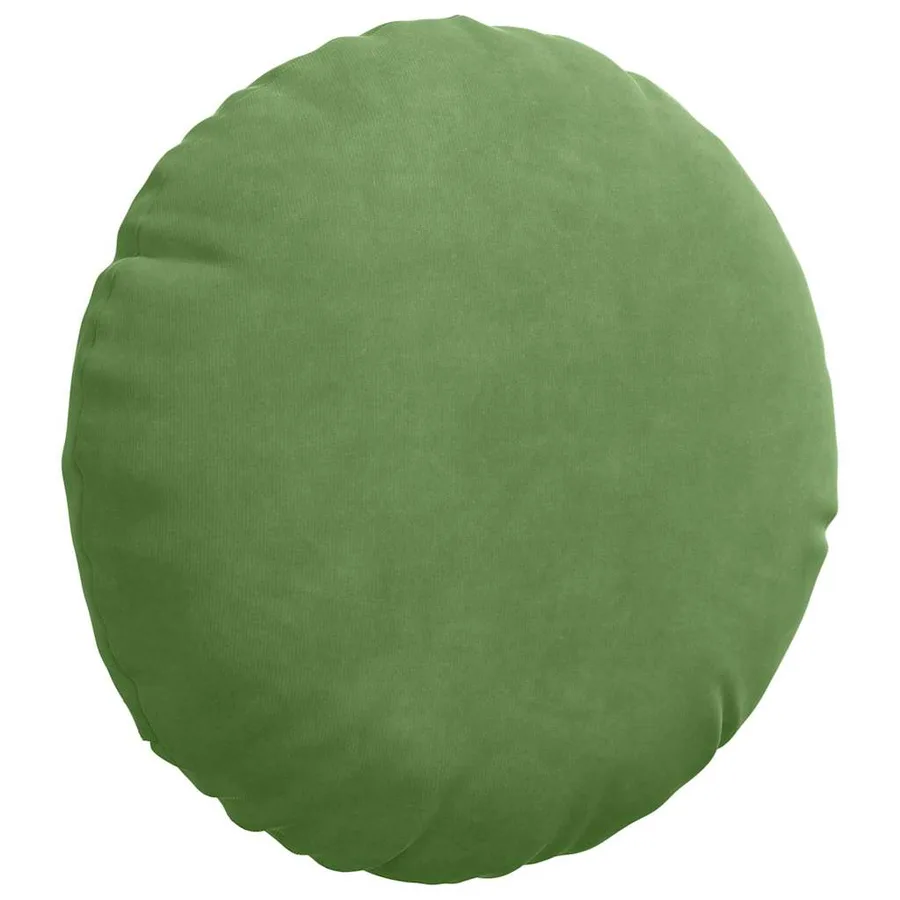 Coussins de siège 2 pcs Vert clair Ø30 x 13 cm Velours - 5