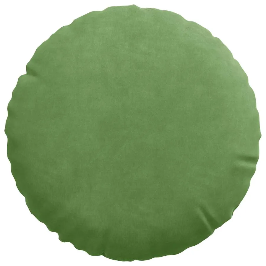 Coussins de siège 2 pcs Vert clair Ø30 x 13 cm Velours - 6
