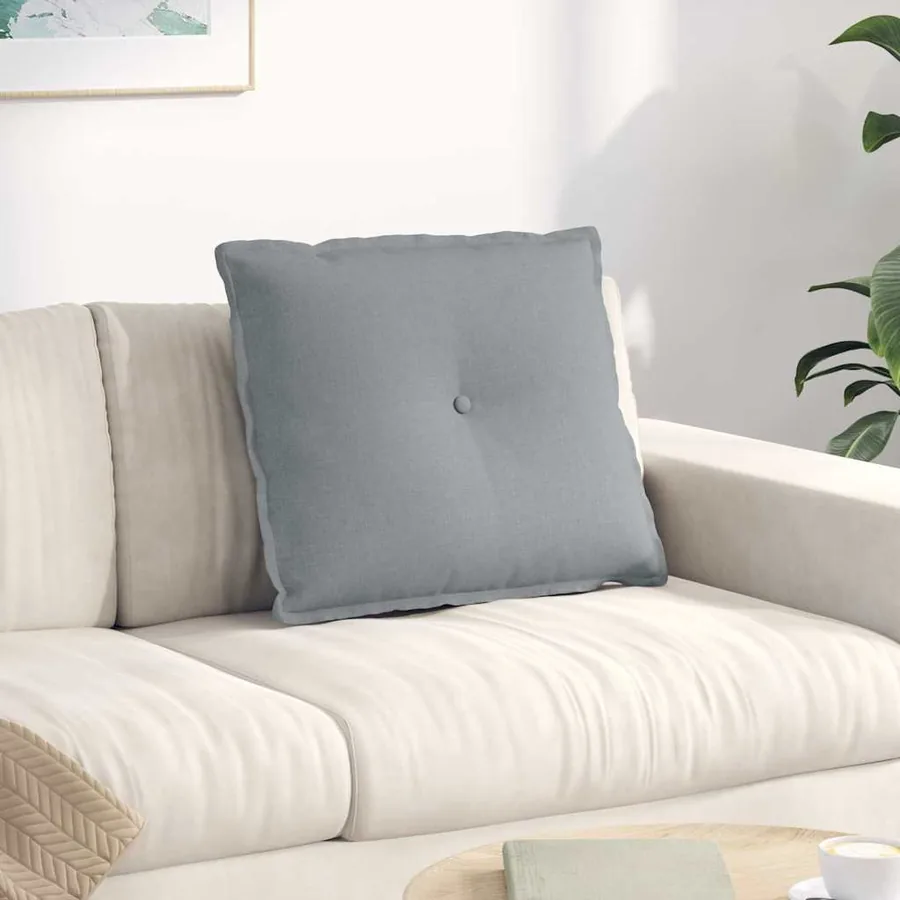 Coussin de Dos Gris clair 60 x 19 x 50 cm tissu