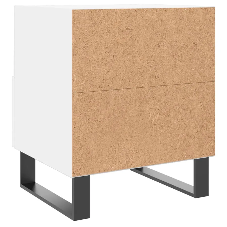 Tables de chevet 2 pcs blanc 40x35x47,5 cm bois d’ingénierie - 9