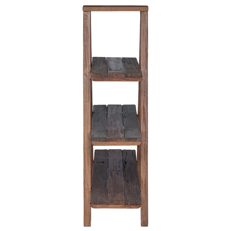 Étagère pliante Marron 79.5 x 35 x 112 cm Bois Recyclé Solide - 7