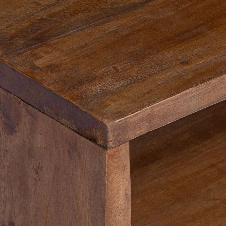 Table d'Accent 3 pcs Marron Bois de Mahogany Massif - 11