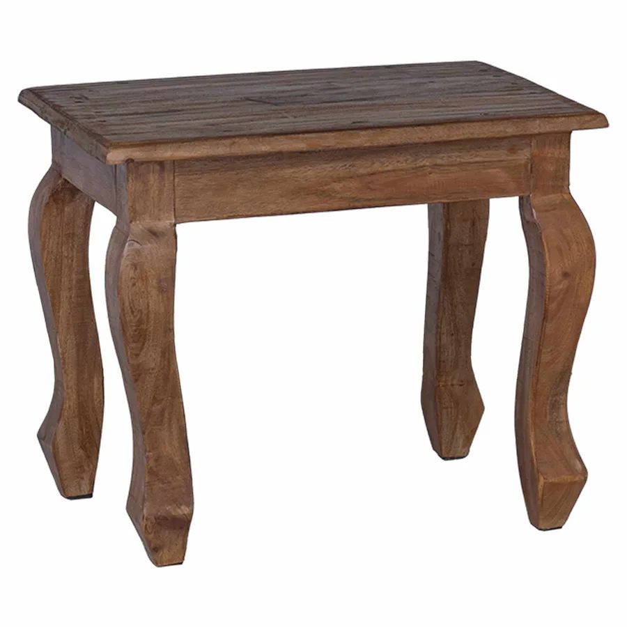 Table Gigogne 3 pcs Marron Bois massif d'acajou - 5