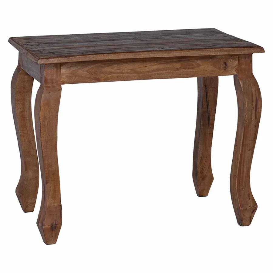 Table Gigogne 3 pcs Marron Bois massif d'acajou - 6