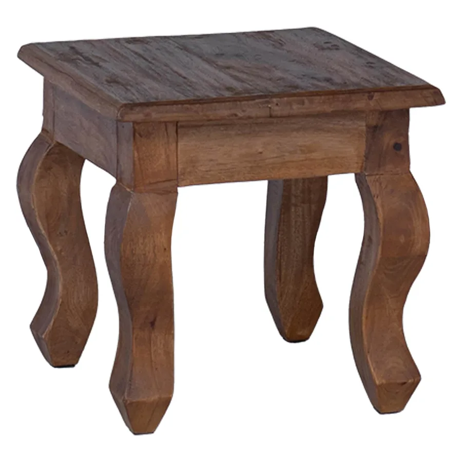 Table Gigogne 3 pcs Marron Bois massif d'acajou - 7
