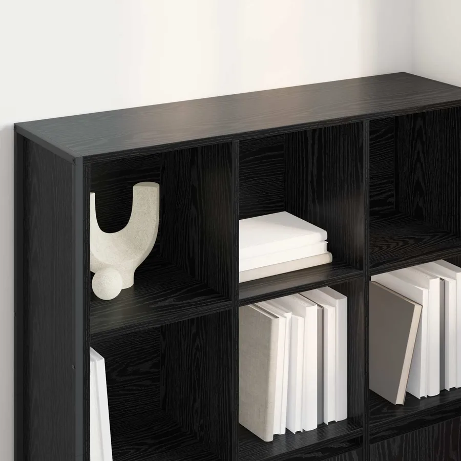 Bibliothèque 99,5 x 30 x 108 cm Bois d'ingénierie Chêne noir - 4
