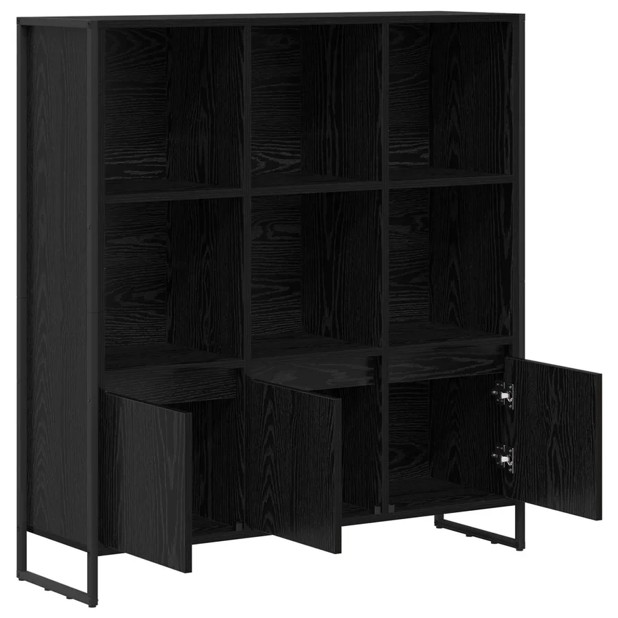 Bibliothèque 99,5 x 30 x 108 cm Bois d'ingénierie Chêne noir - 5