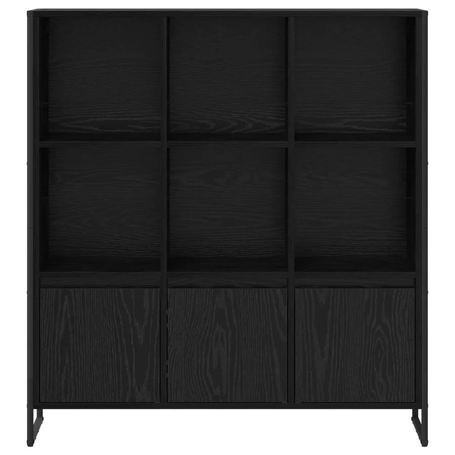 Bibliothèque 99,5 x 30 x 108 cm Bois d'ingénierie Chêne noir - 6