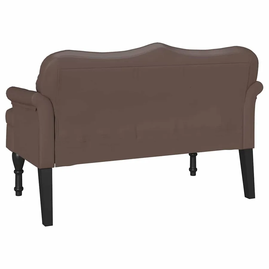 Banc Chesterfield Marron 120,5 x 65 x 75 cm Simili cuir - 6