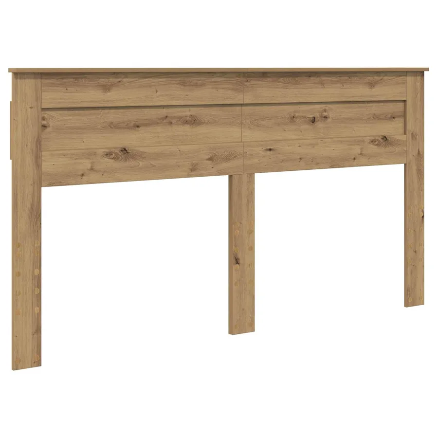 Cadre de lit Chêne artisan 200 x 200 cm Bois de pin massif - 6