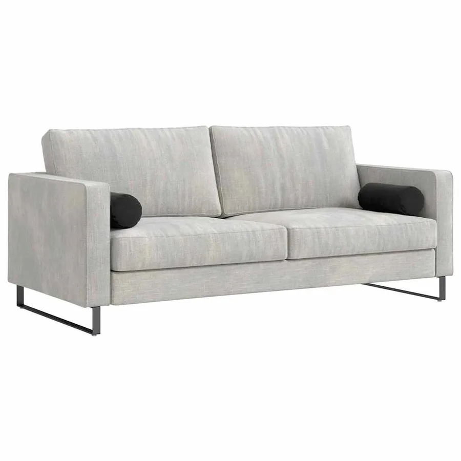 Coussins d'accent 2 pcs Noir Ø 15 x 40 cm - 3