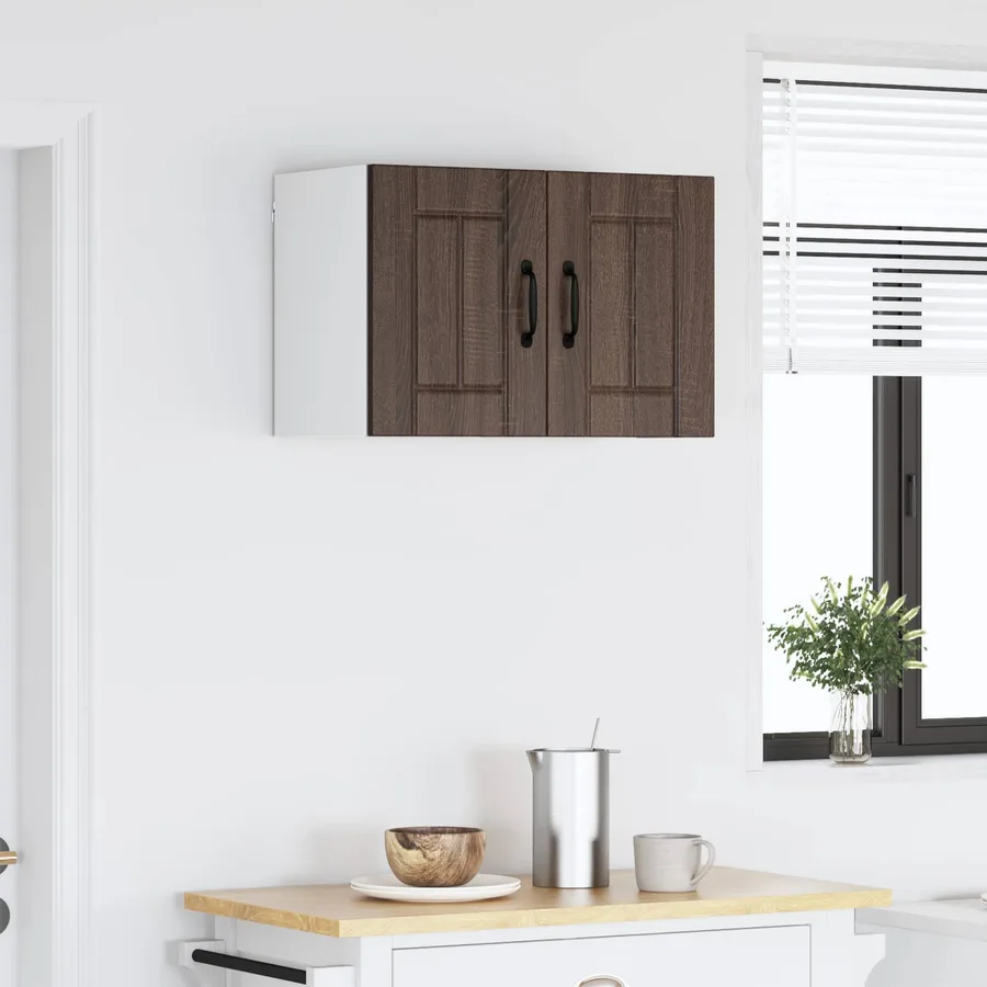Meuble mural LUCCA Chêne brun 60 x 31 x 40 cm Bois d'ingénierie - 4