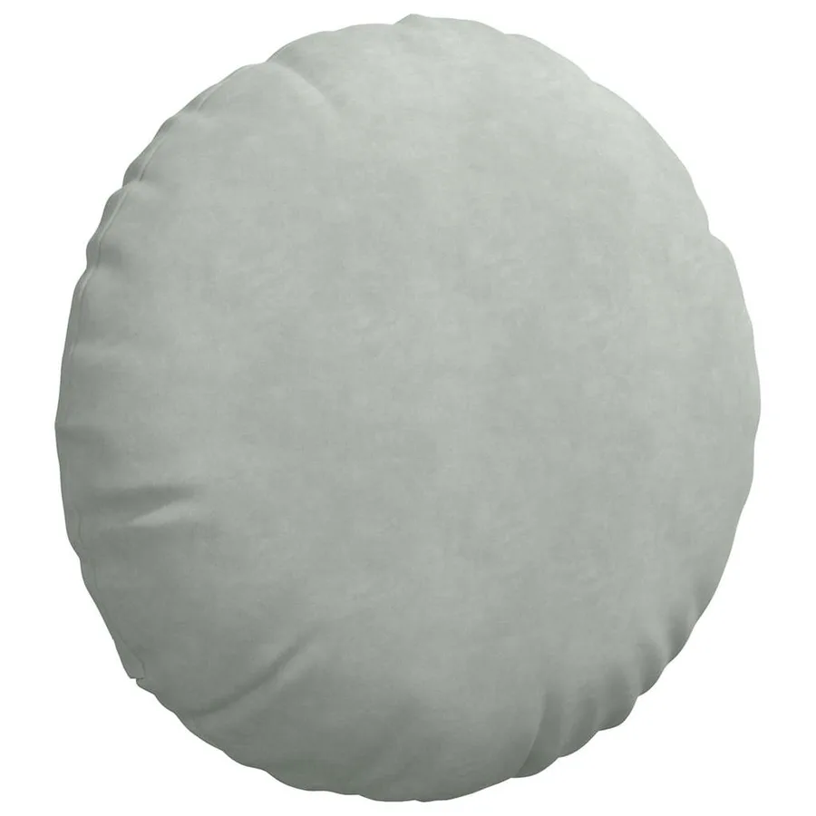 Coussins de siège 2 pcs Gris clair Ø60 x 21 cm Velours - 5