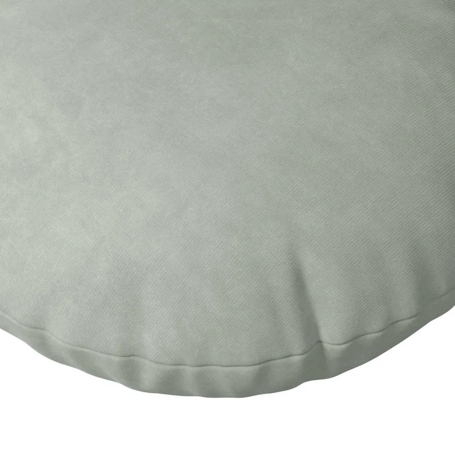 Coussins de siège 2 pcs Gris clair Ø60 x 21 cm Velours - 7