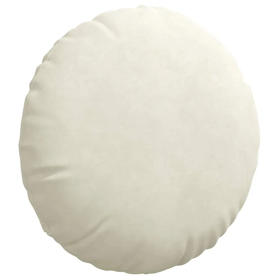 Coussins de siège 2 pcs Crème Ø50 x 19 cm Velours - 5