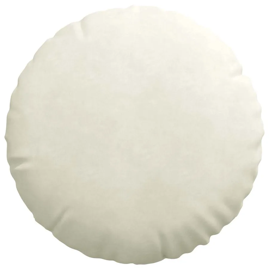 Coussins de siège 2 pcs Crème Ø50 x 19 cm Velours - 6