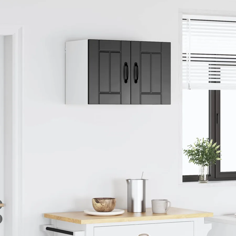 Meuble mural LUCCA Noir 60 x 31 x 40 cm Bois d'ingénierie - 4