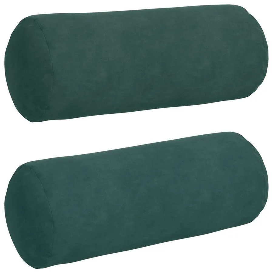 Coussins d'accent 2 pcs Vert foncé Ø 15 x 40 cm - 2