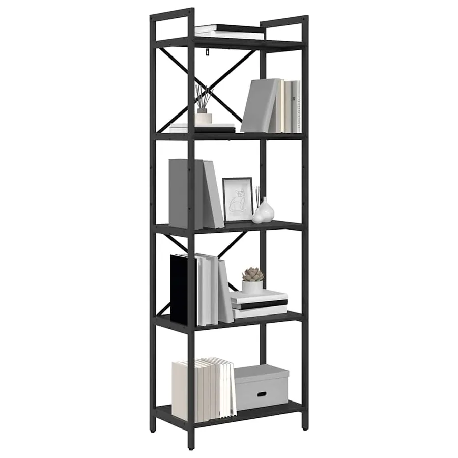 Étagère Chêne noir 56 x 34 x 171 cm Bois d'ingénierie - 3