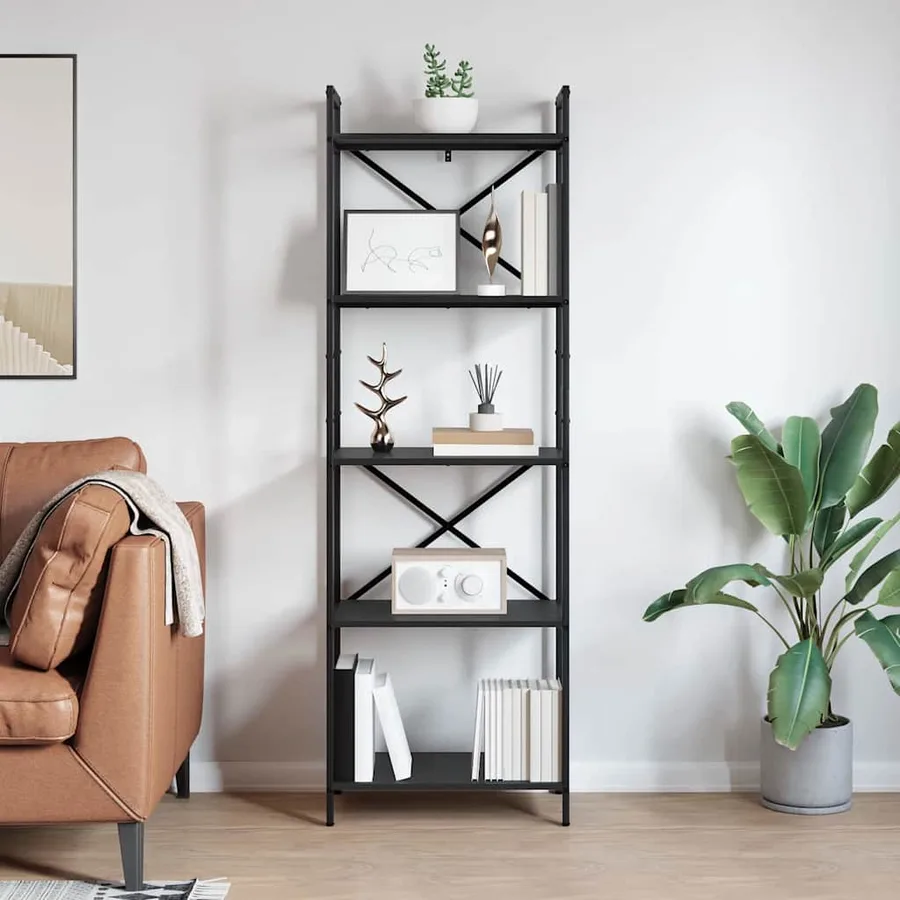 Étagère Chêne noir 56 x 34 x 171 cm Bois d'ingénierie - 4