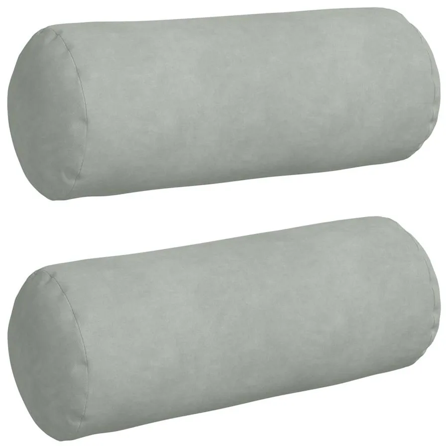 Coussins d'accent 2 pcs Gris clair Ø 15 x 40 cm - 2