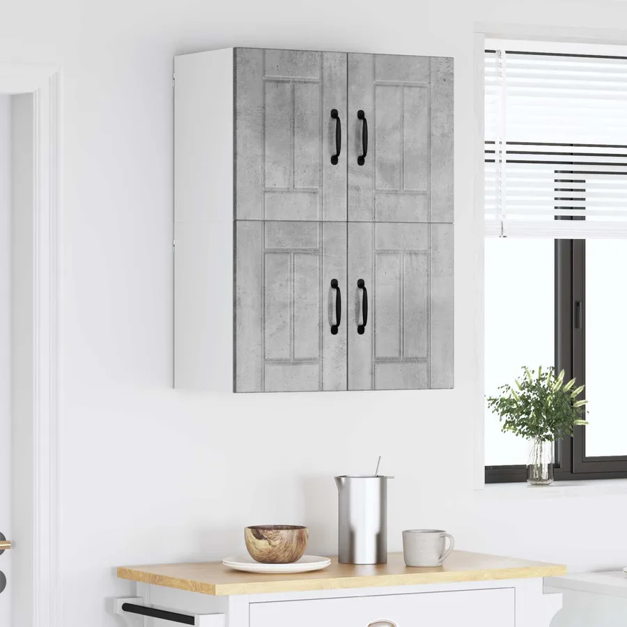Meuble mural LUCCA 2 pcs Gris béton 60 x 31 x 40 cm - 4
