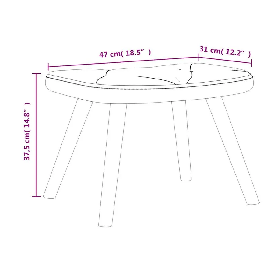 Chaise à bascule avec tabouret Gris clair Tissu - 12