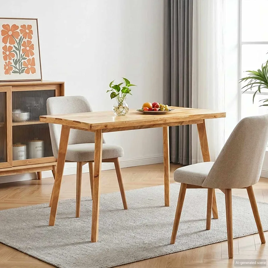 Table à dîner Naturel 100 x 55 x 75 cm Bois de mangue massif