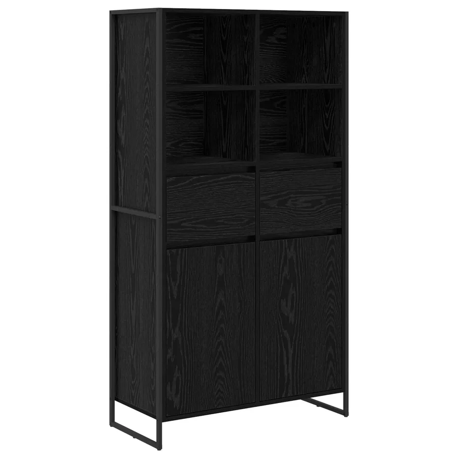 Buffet Chêne noir 81 x 36 x 150.5 cm Bois d'ingénierie - 2