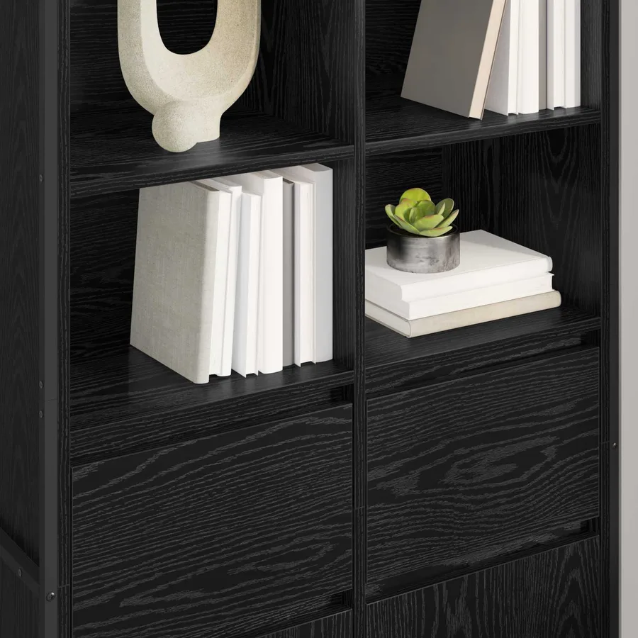Buffet Chêne noir 81 x 36 x 150.5 cm Bois d'ingénierie - 4