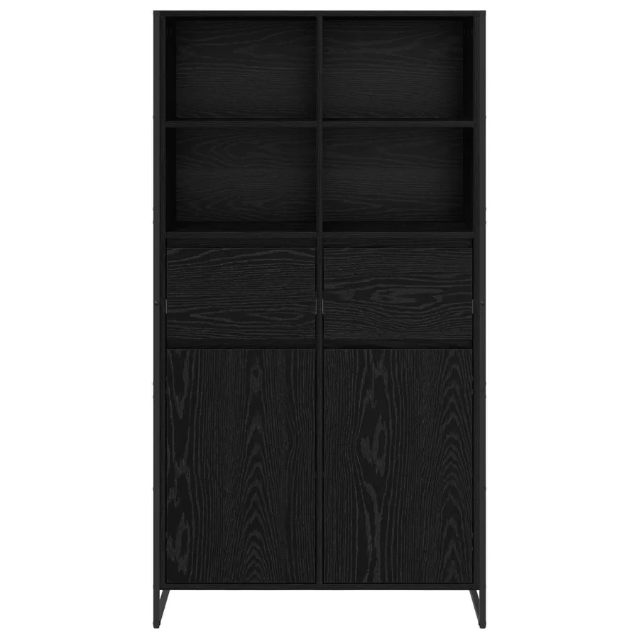 Buffet Chêne noir 81 x 36 x 150.5 cm Bois d'ingénierie - 6