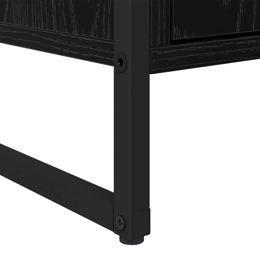 Buffet Chêne noir 81 x 36 x 150.5 cm Bois d'ingénierie - 8
