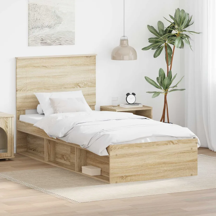 Cadre de lit Sonoma 90 x 190 cm Bois de pin massif