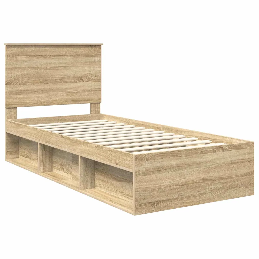 Cadre de lit Sonoma 90 x 190 cm Bois de pin massif - 4