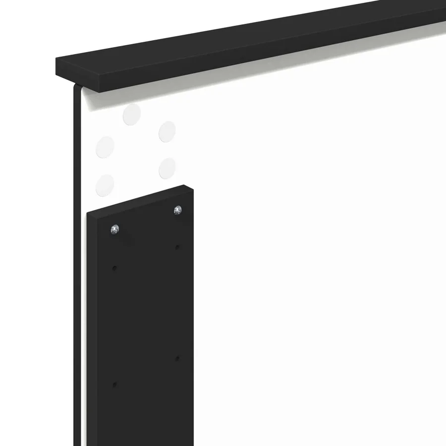 Cadre de lit Noir 100 x 200 cm Bois de pin massif - 11