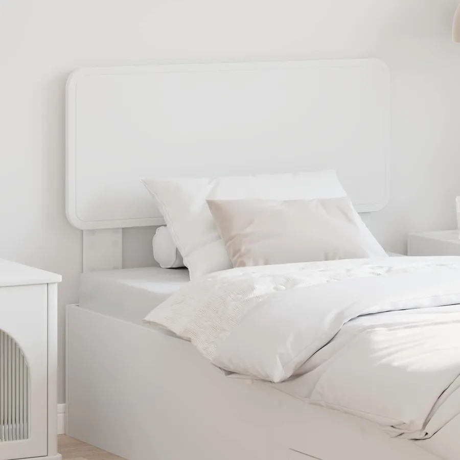 Tête de lit Blanc Bois d'ingénierie