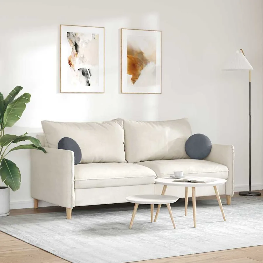 Coussins de siège 2 pcs Gris foncé Ø30 x 13 cm Velours - 4