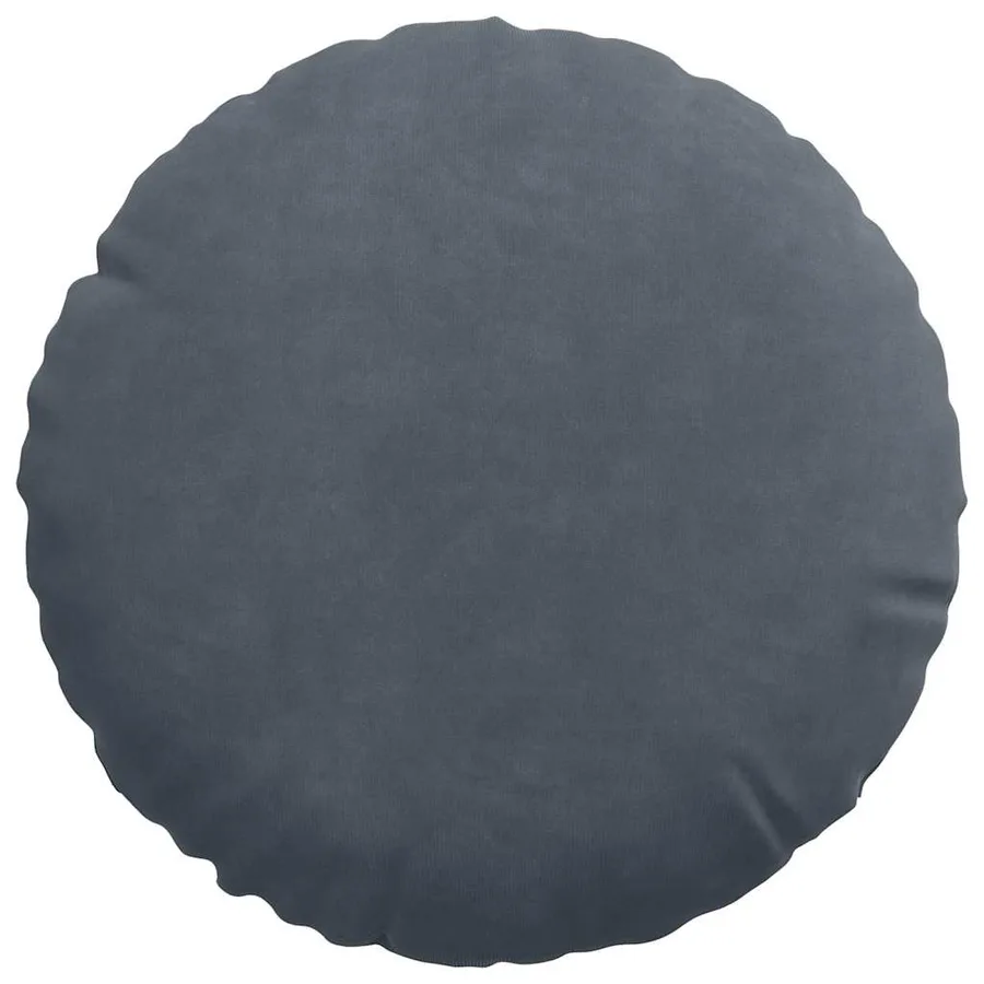 Coussins de siège 2 pcs Gris foncé Ø30 x 13 cm Velours - 6