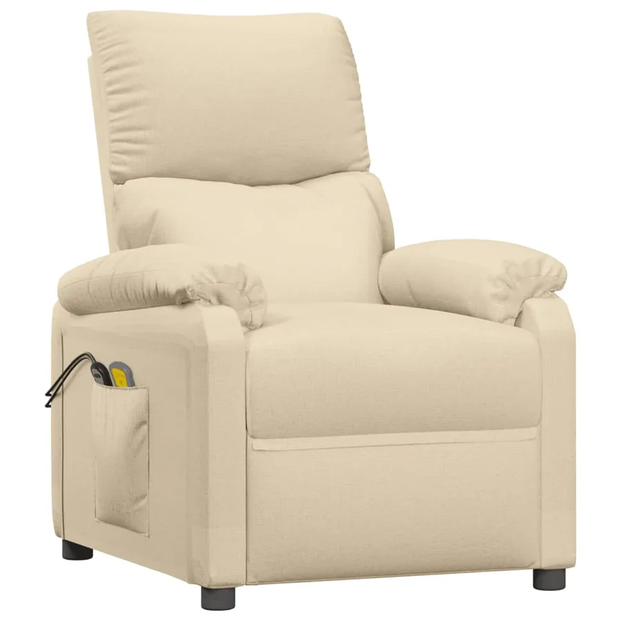 Fauteuil électrique de massage Crème Tissu - 3