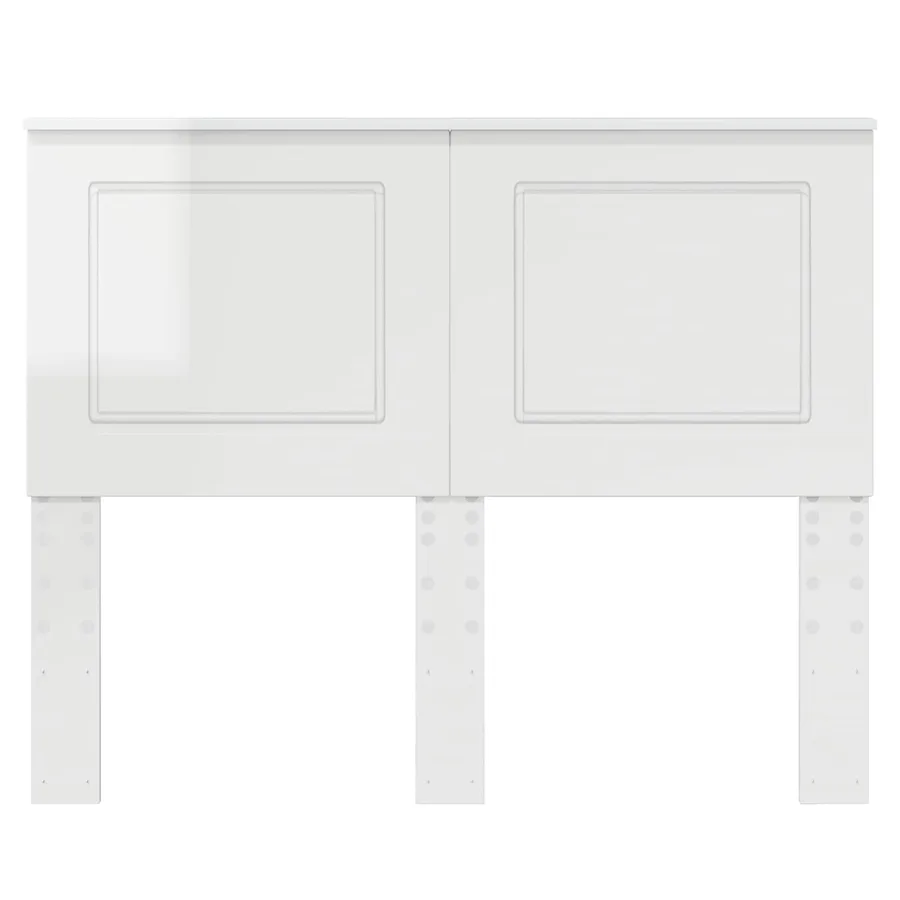 Tête de lit Blanc Brillant 100 cm Bois d’ingénierie - 4