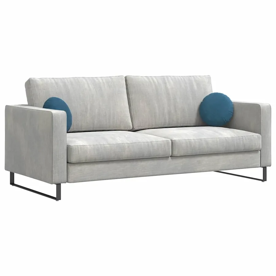 Coussins de siège 2 pcs Bleu Ø30 x 13 cm Velours - 3
