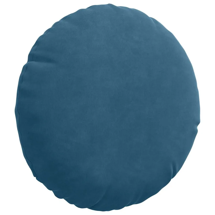Coussins de siège 2 pcs Bleu Ø30 x 13 cm Velours - 5