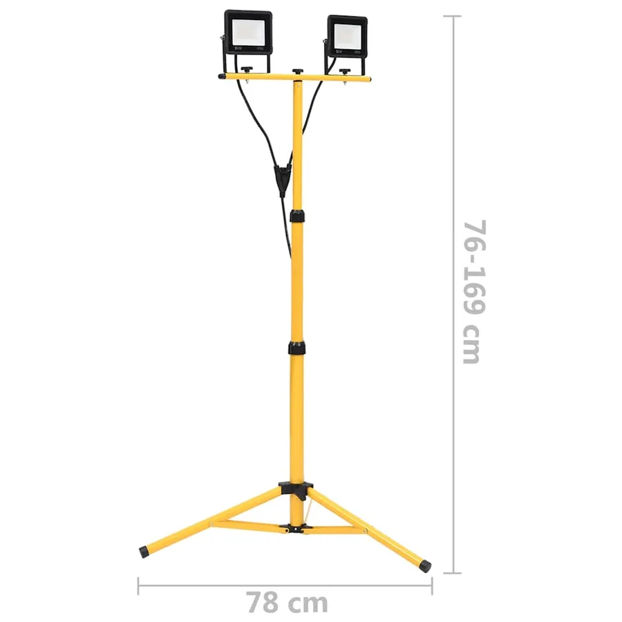 Projecteur à LED avec trépied 2x30 W Blanc chaud - 9
