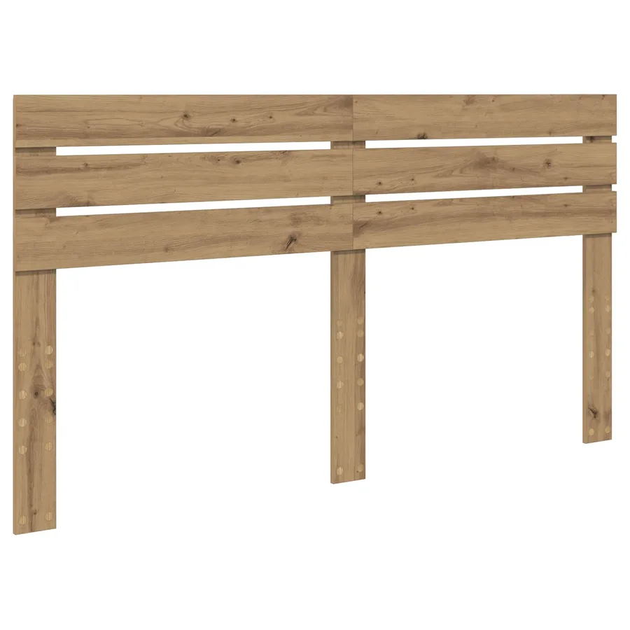 Cadre de lit Chêne artisan 200 x 200 cm Pin massif - 6