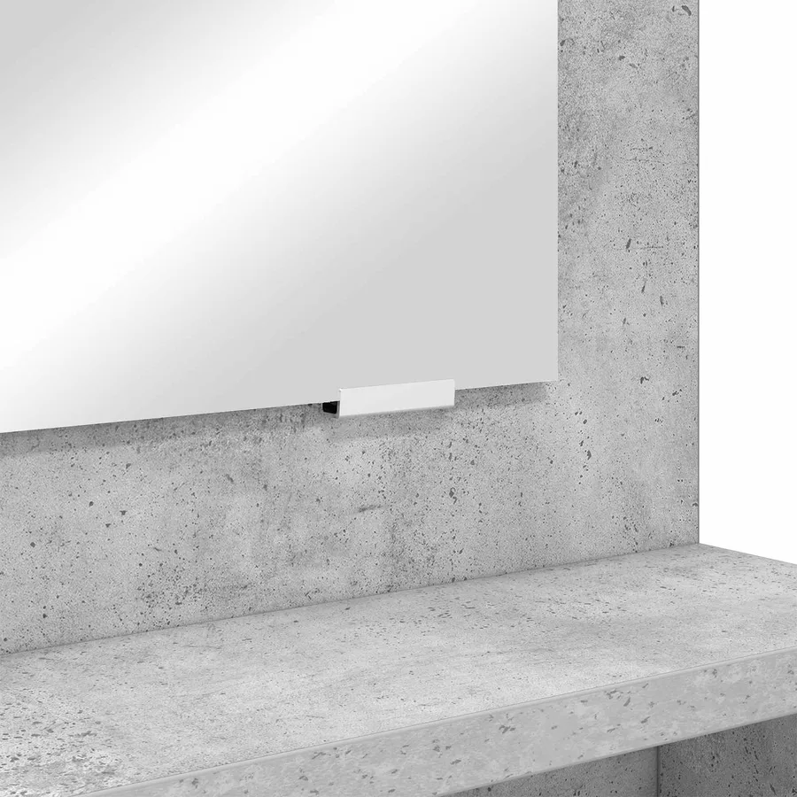 Tables de maquillage pour chambre Gris béton 80 x 39,6 x 135 cm - 11