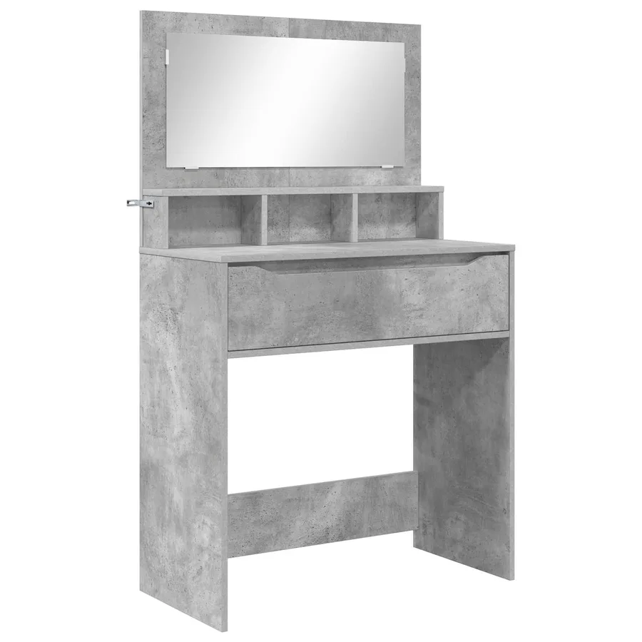 Tables de maquillage pour chambre Gris béton 80 x 39,6 x 135 cm - 2