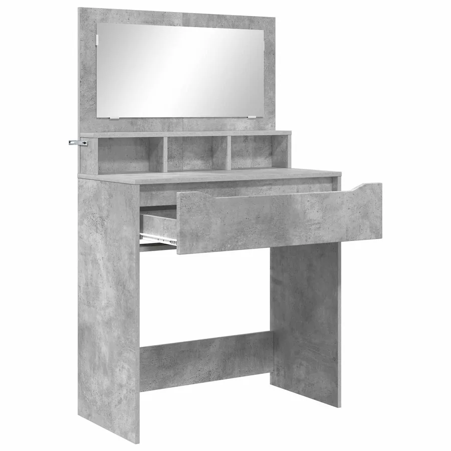 Tables de maquillage pour chambre Gris béton 80 x 39,6 x 135 cm - 5