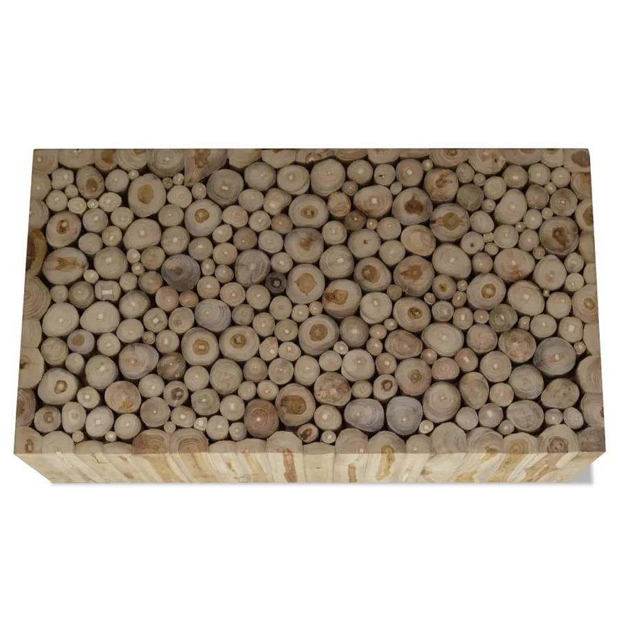 Table basse Teck véritable 90x50x30 cm - 3