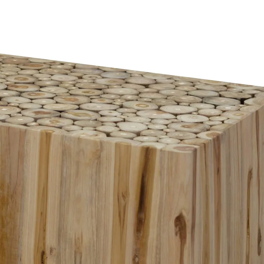 Table basse Teck véritable 90x50x30 cm - 5